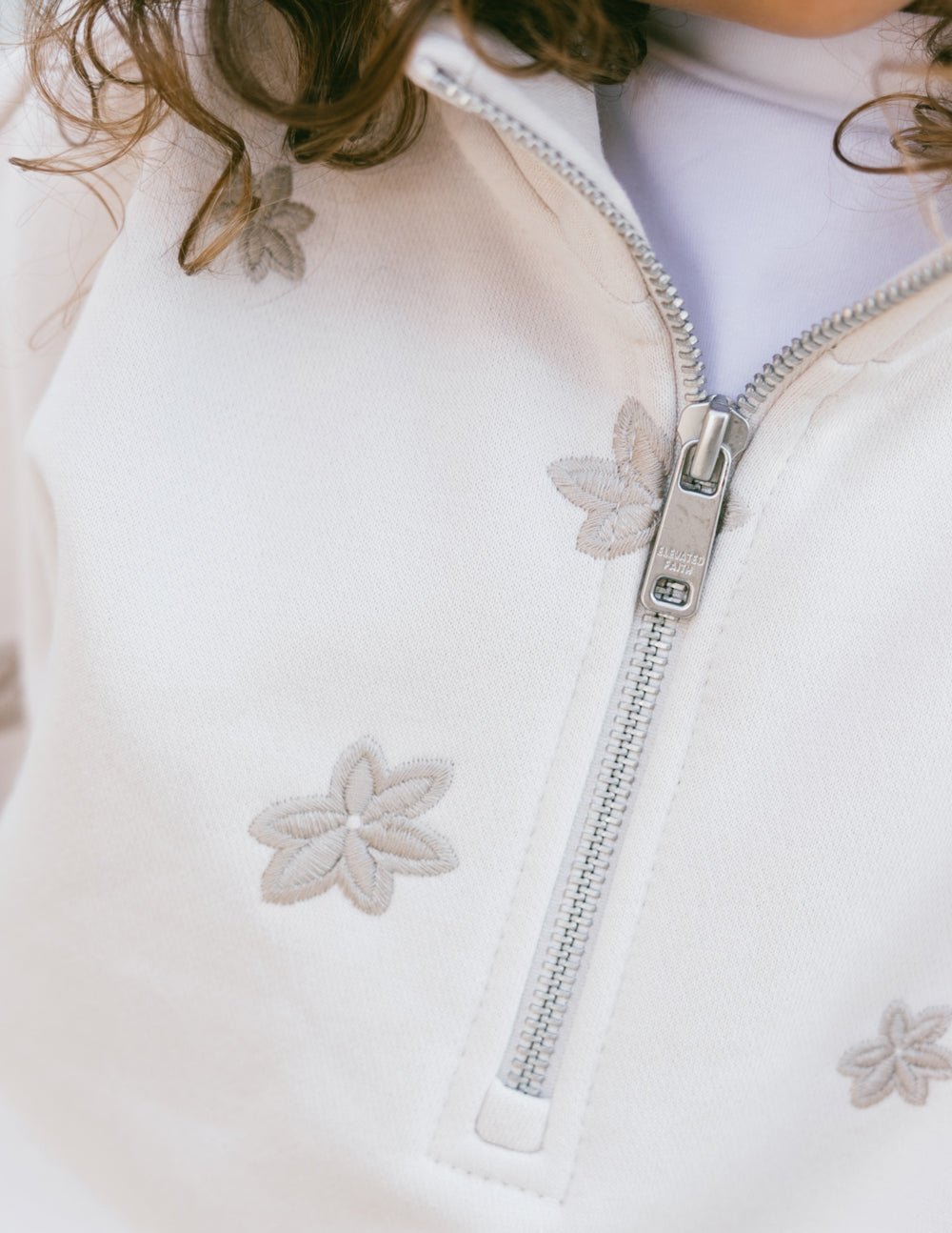 Floral Kids Half - Zip - Two & Gathered