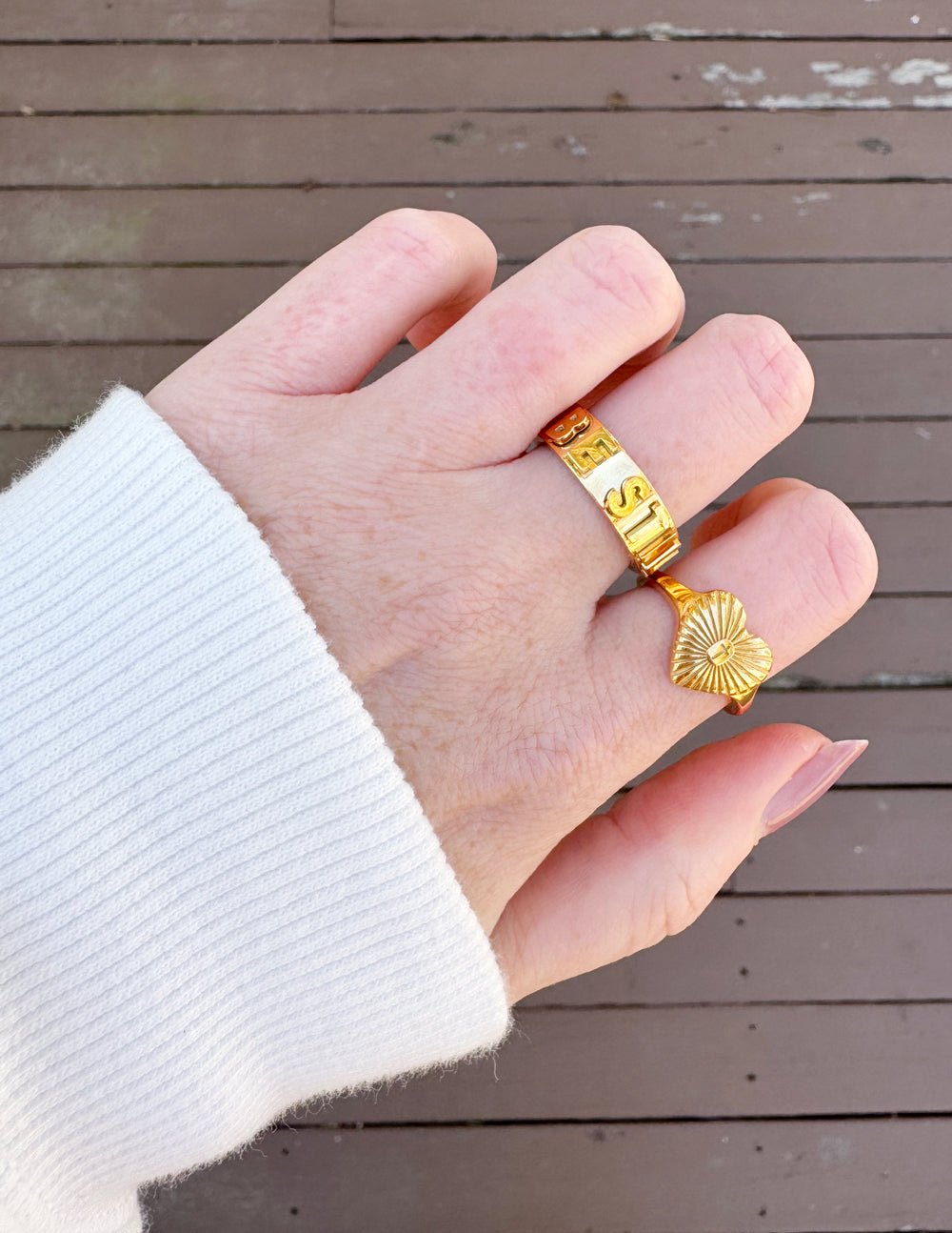 Floral Signet Ring - Two & Gathered