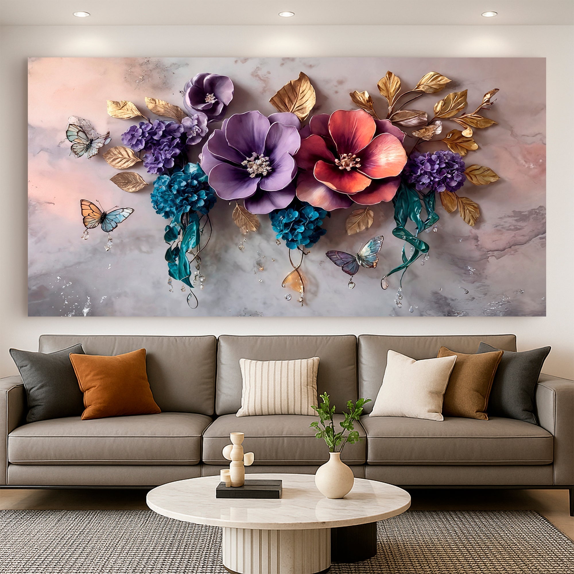 Floral Symphony Wall Art - Two & Gathered