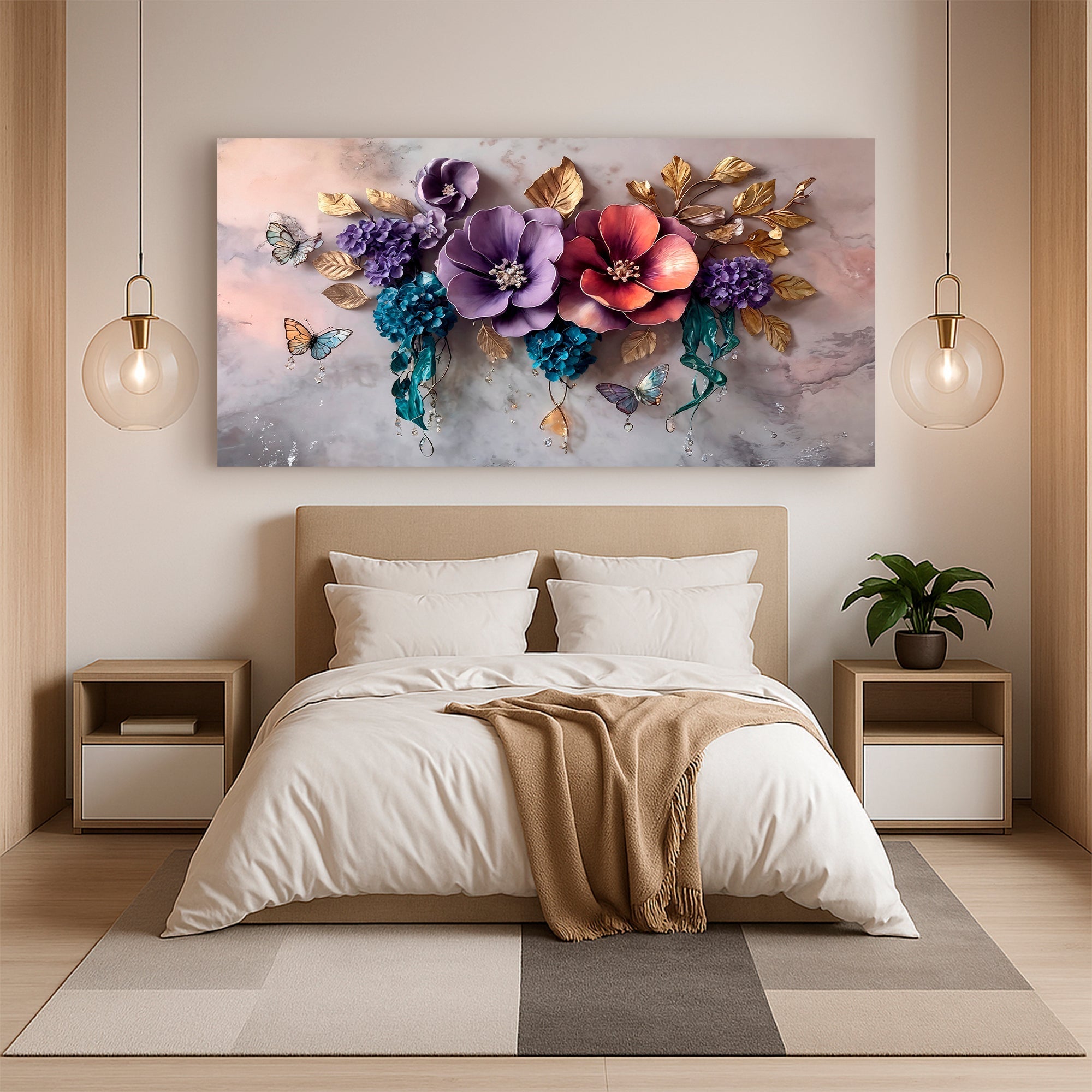 Floral Symphony Wall Art - Two & Gathered