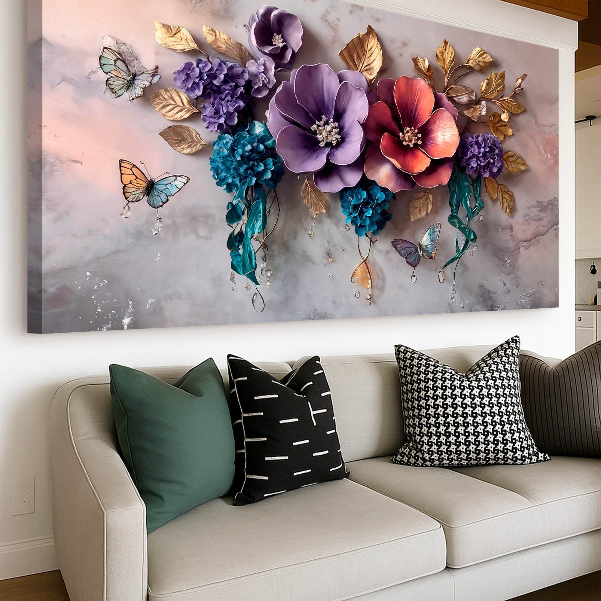 Floral Symphony Wall Art - Two & Gathered