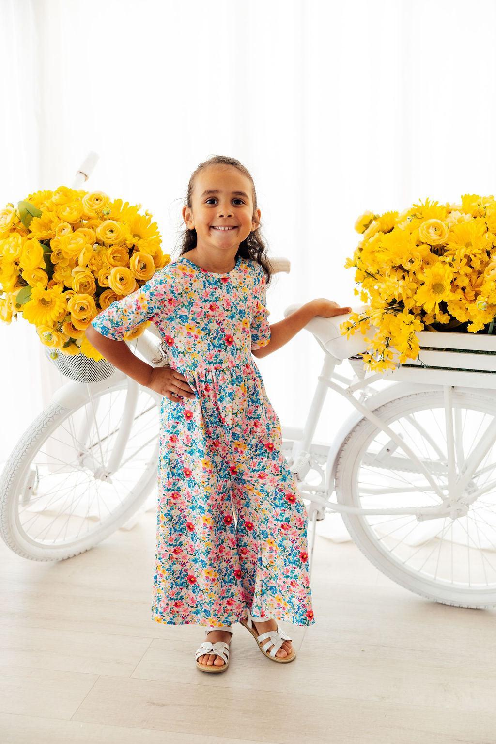 Fluttering Flowers Wide Leg Jumpsuit - Two & Gathered