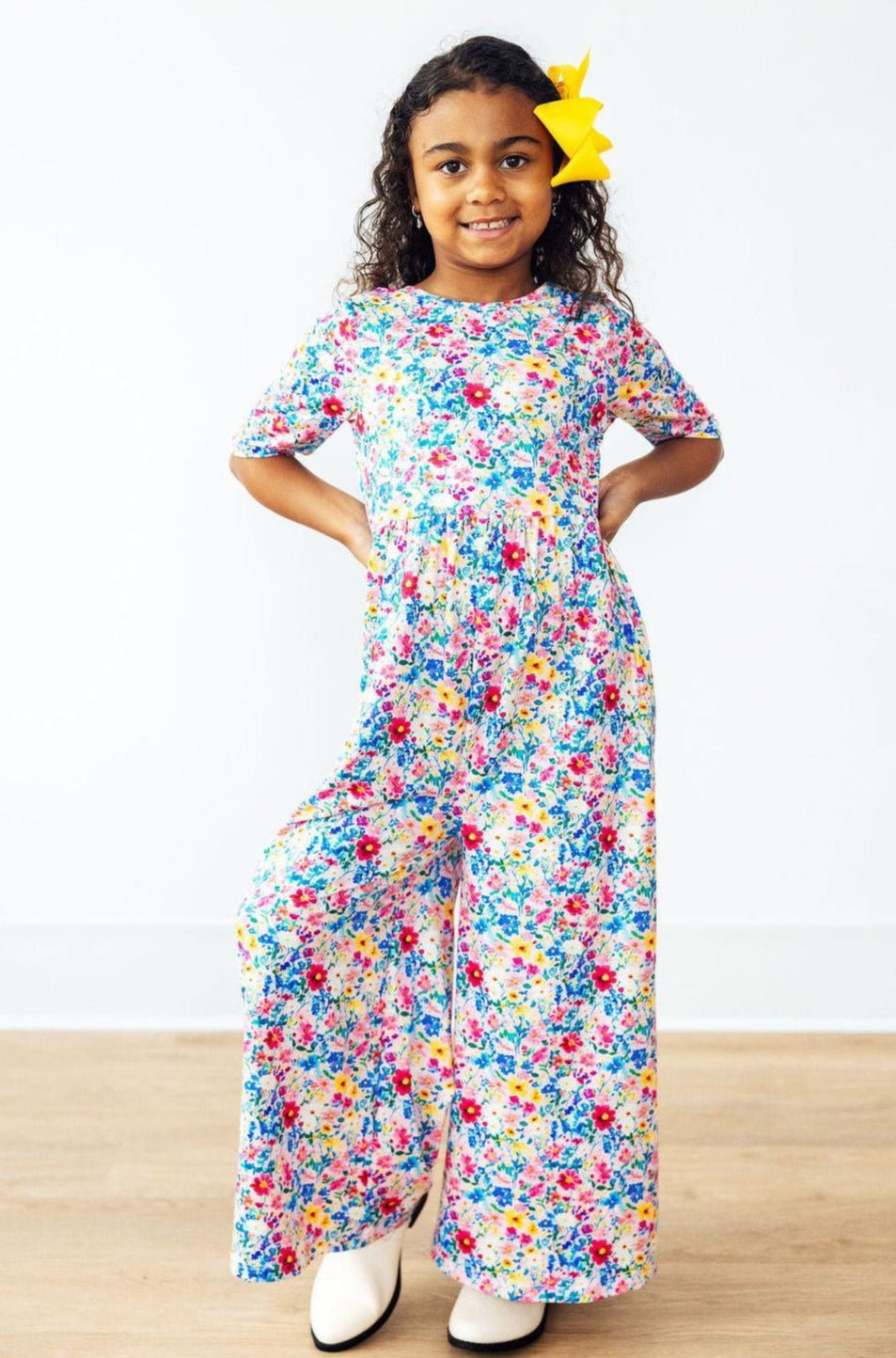 Fluttering Flowers Wide Leg Jumpsuit - Two & Gathered