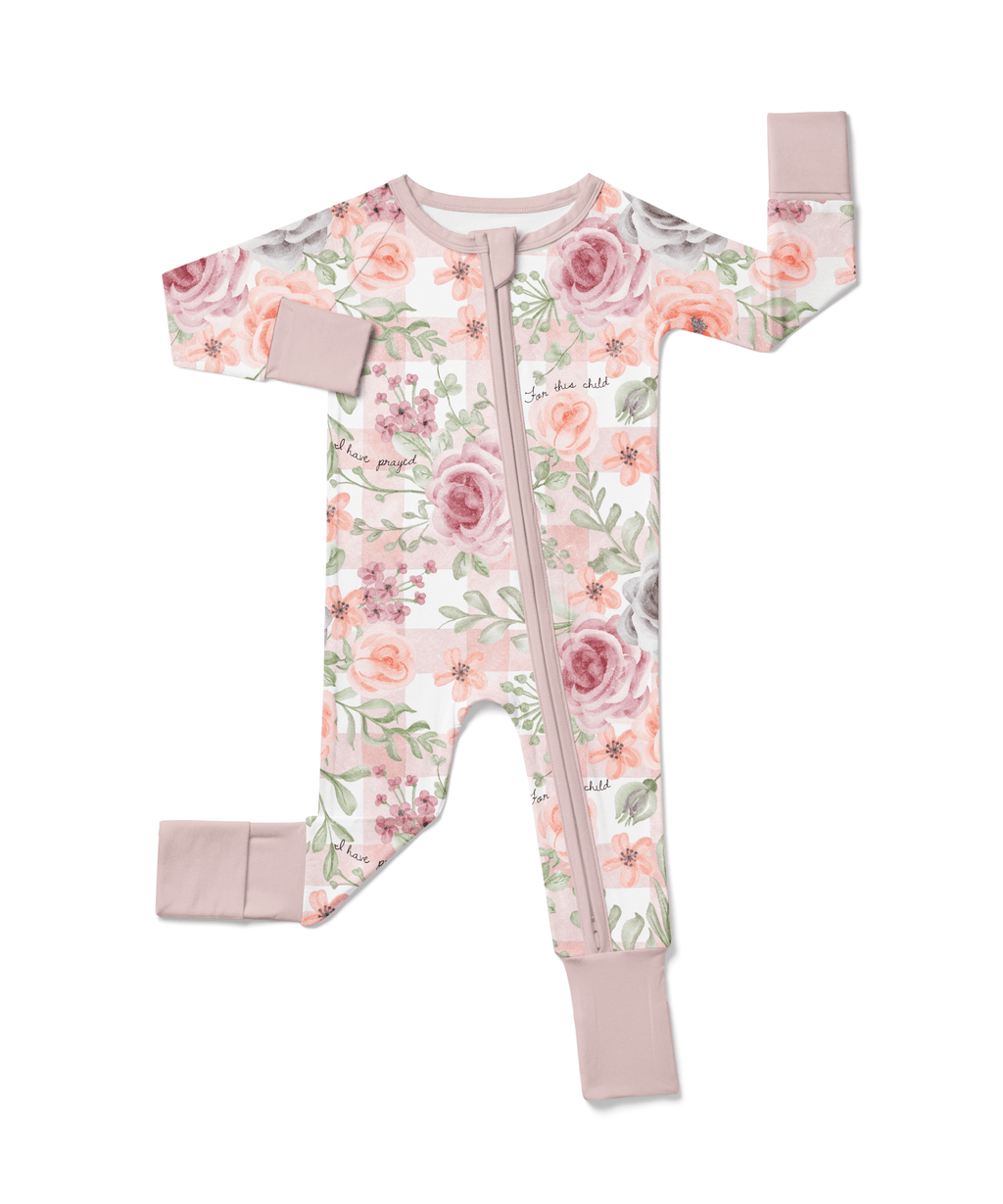 For This Child I Have Prayed Bamboo Footed Onesie Pajama - Two & Gathered