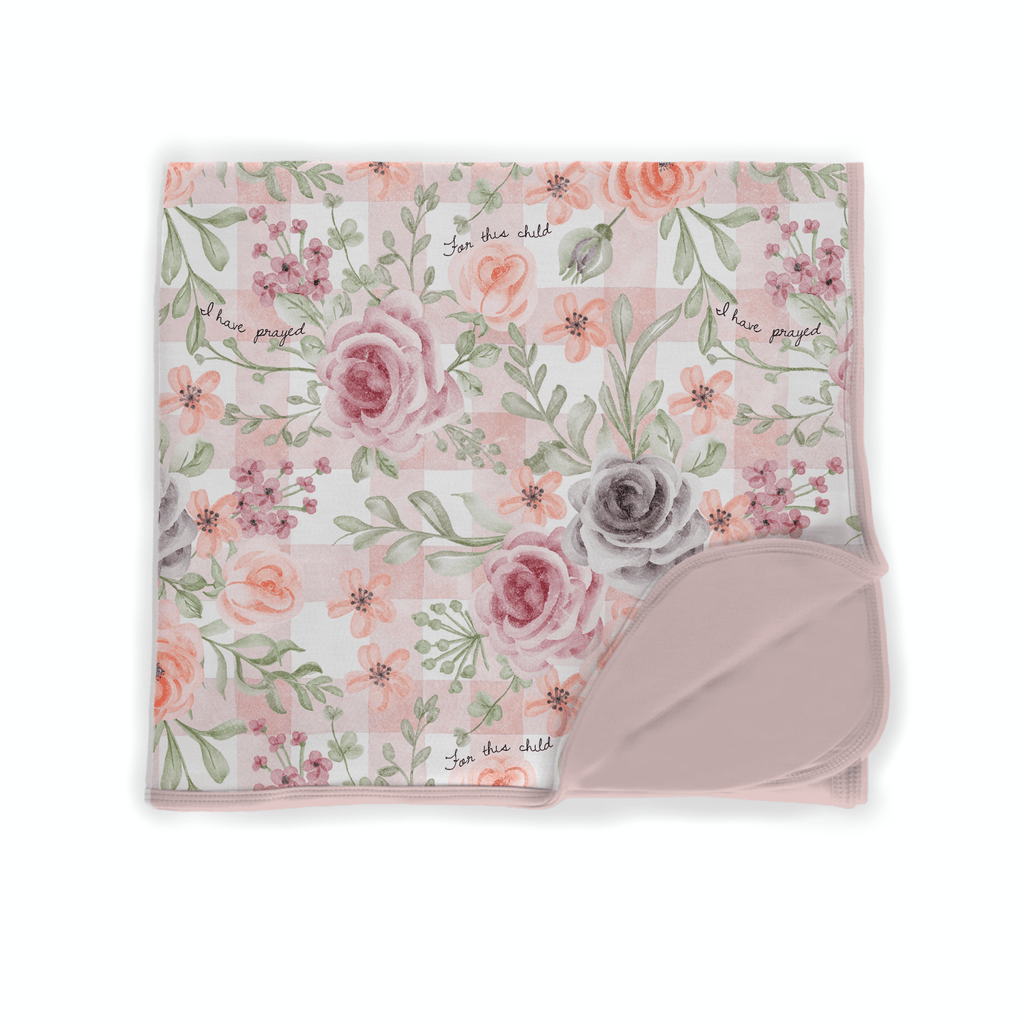 For This Child I Have Prayed Bamboo Swaddle Blanket - Two & Gathered