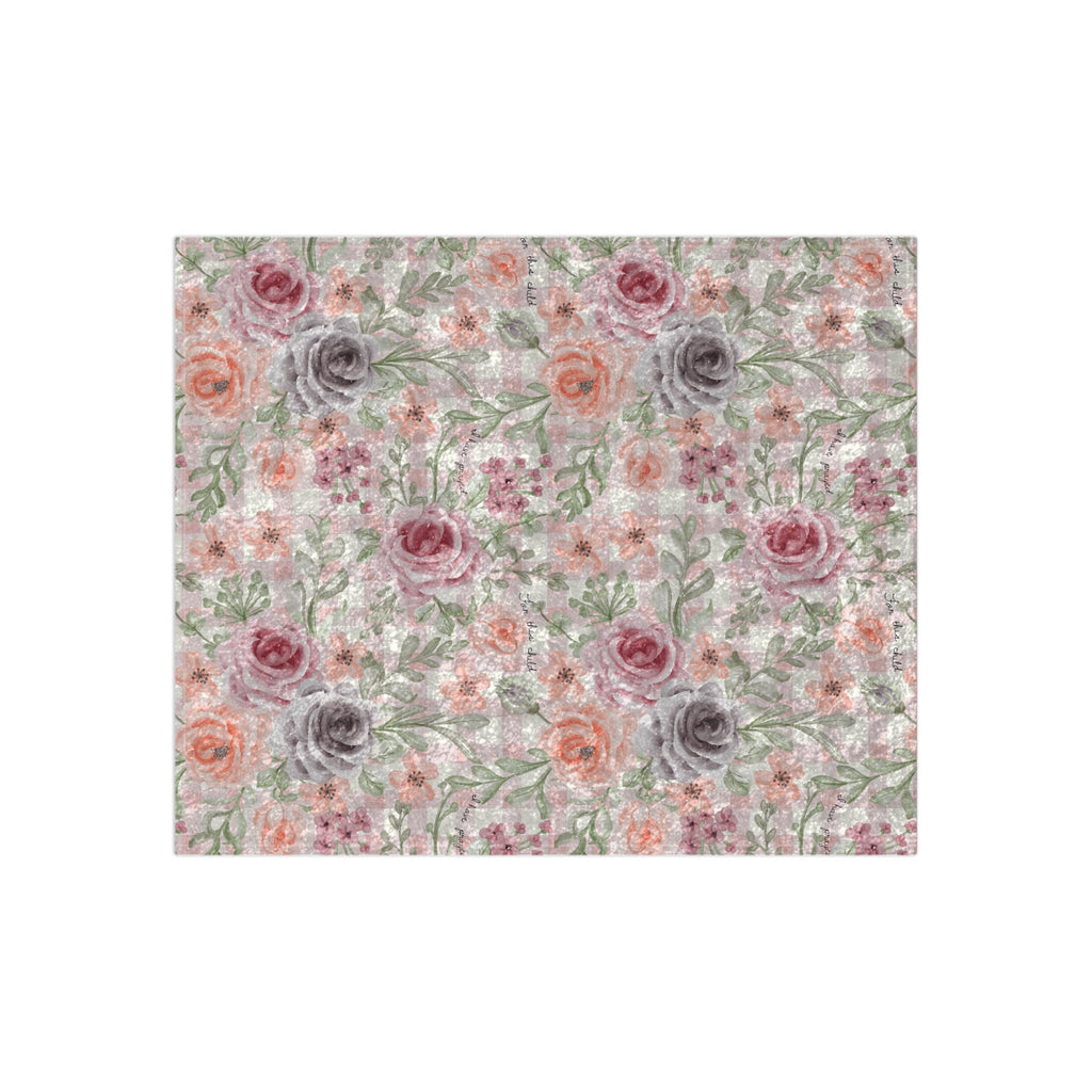 For This Child I Have Prayed Crushed Velvet Blanket - Two & Gathered