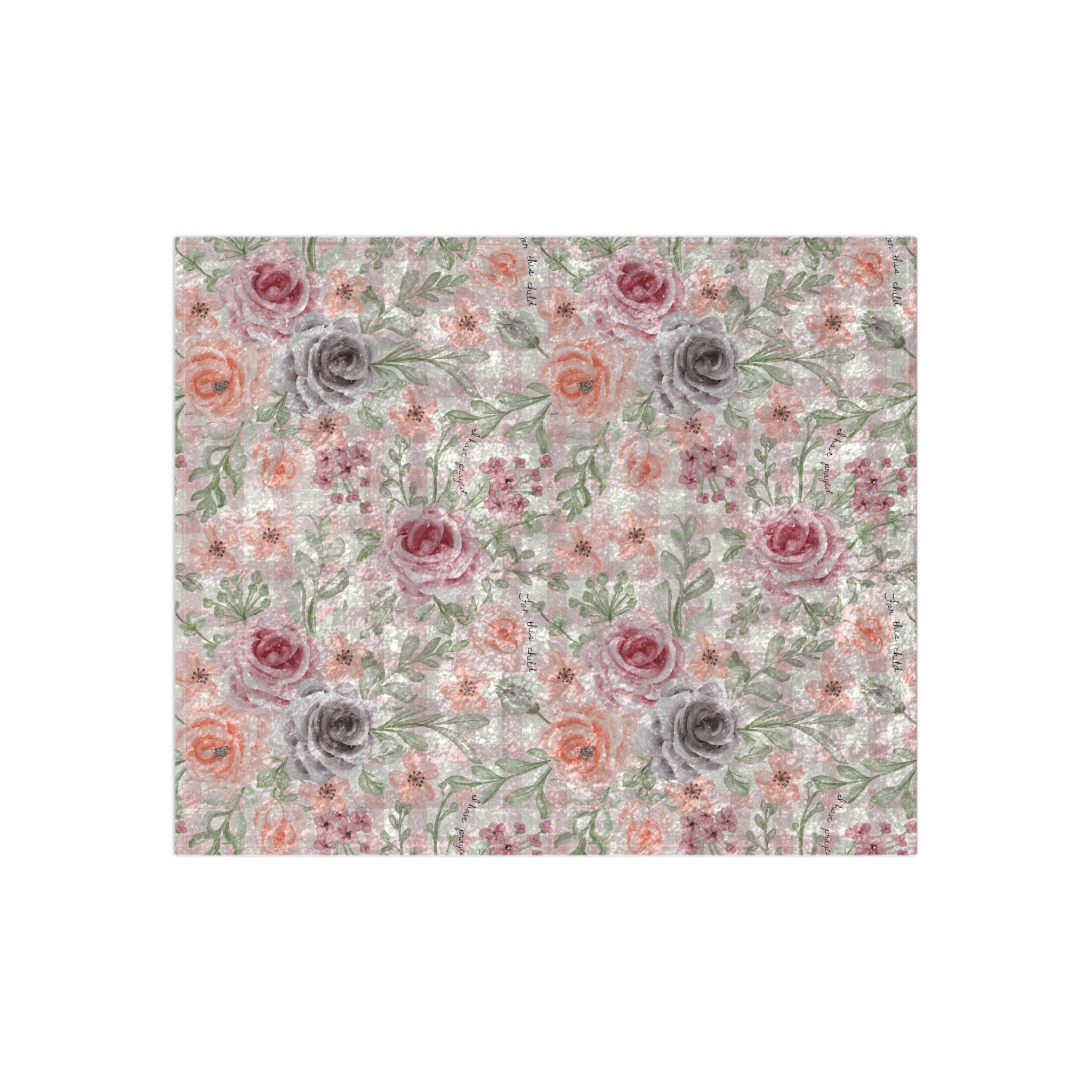 For This Child I Have Prayed Crushed Velvet Blanket - Two & Gathered