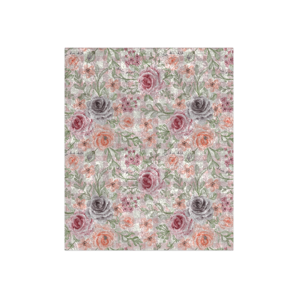 For This Child I Have Prayed Crushed Velvet Blanket - Two & Gathered