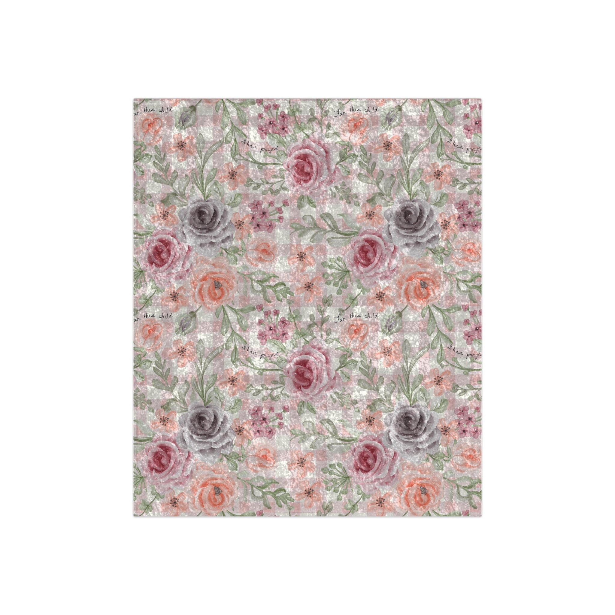 For This Child I Have Prayed Crushed Velvet Blanket - Two & Gathered