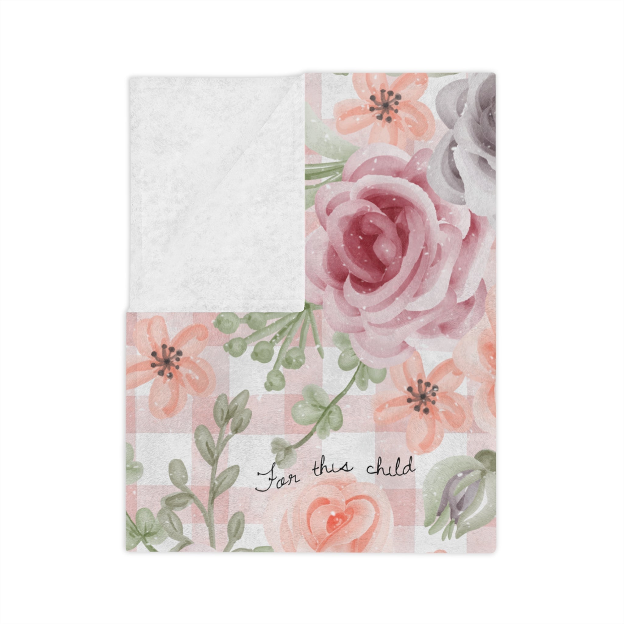 For This Child I Have Prayed Minky Blanket - Two & Gathered