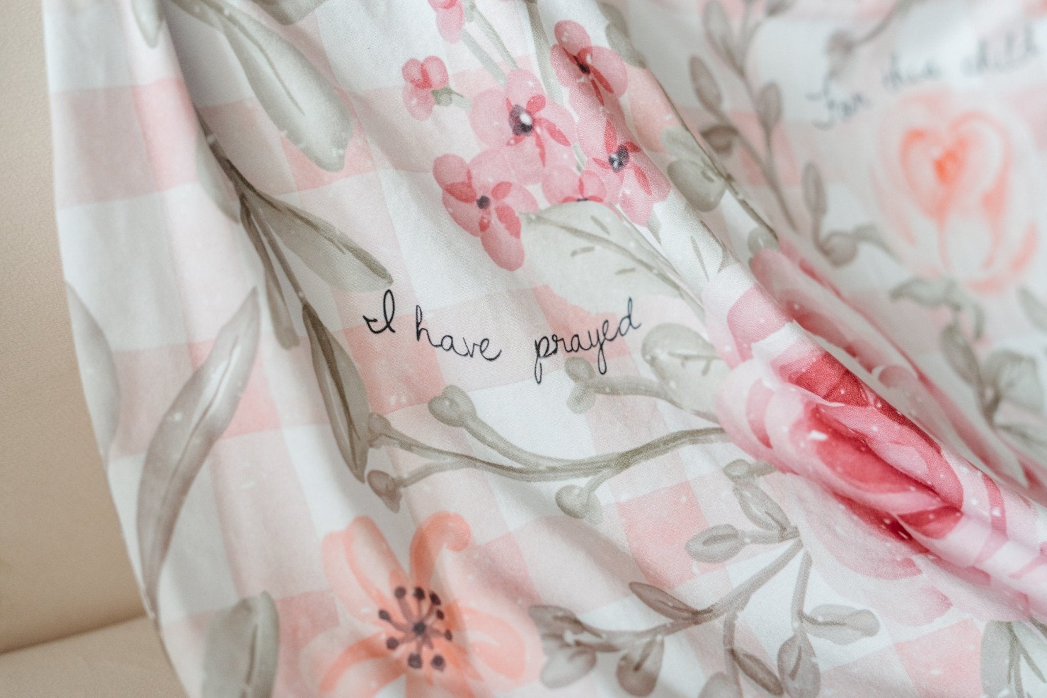 For This Child I Have Prayed Minky Blanket - Two & Gathered