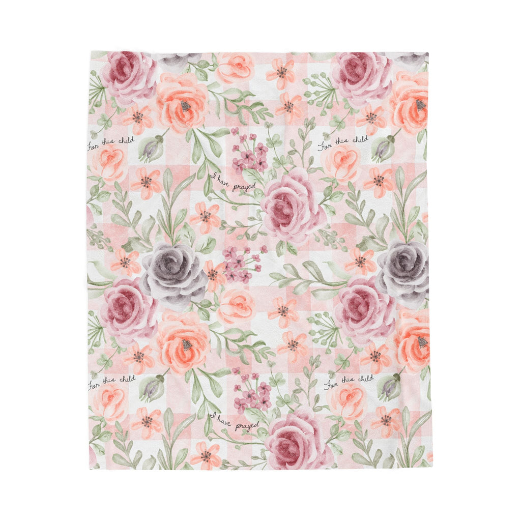 For This Child I Have Prayed Minky Blanket - Two & Gathered