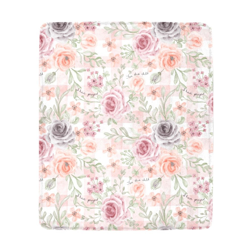 For This Child I Have Prayed Minky Blanket - Two & Gathered