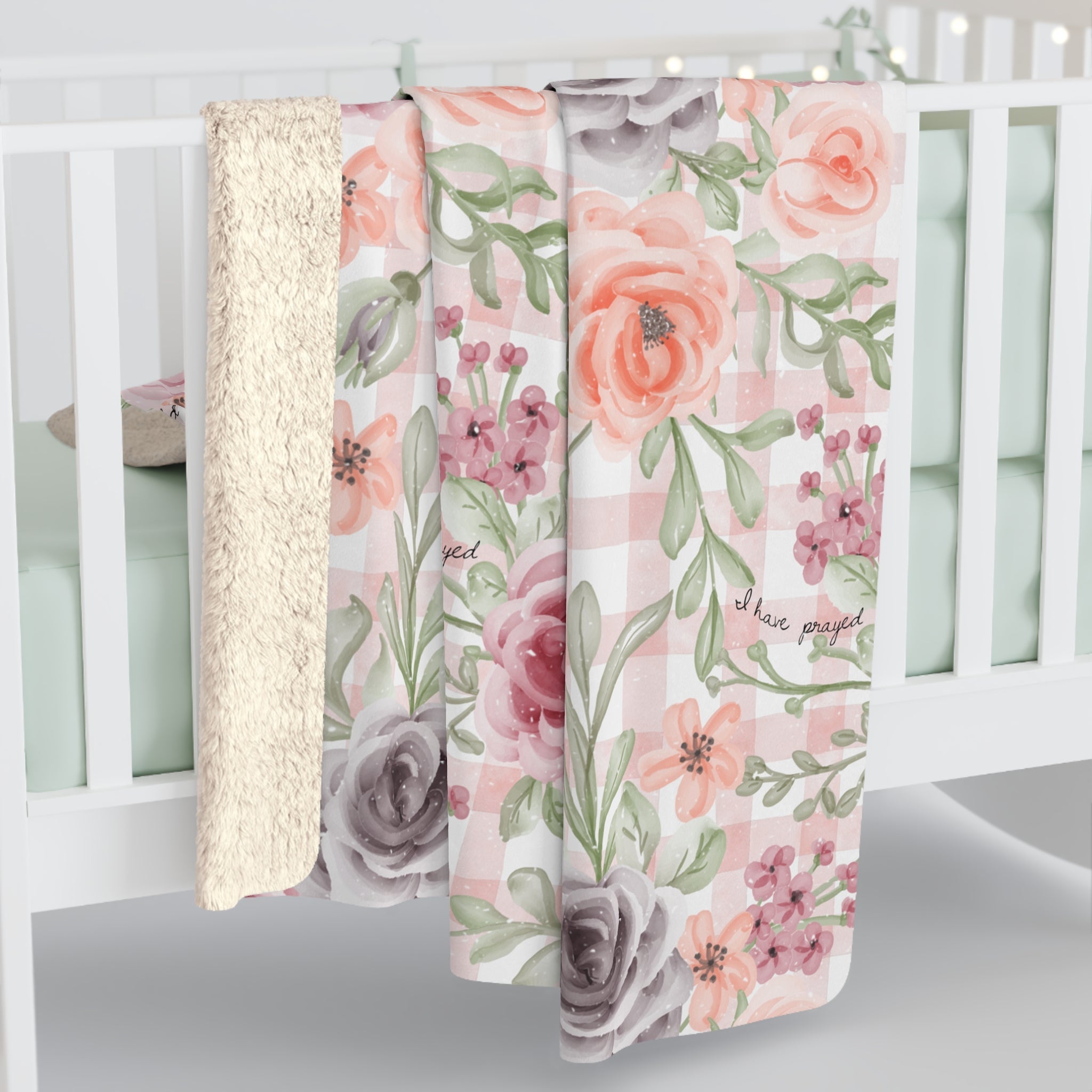 For This Child I Have Prayed Sherpa Blanket - Two & Gathered