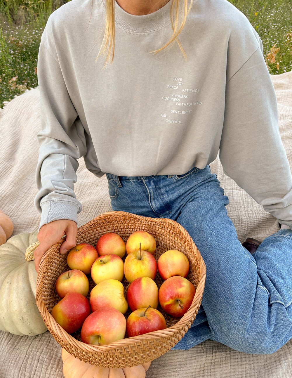 Fruit of the Spirit Grey LS Unisex Tee - Two & Gathered