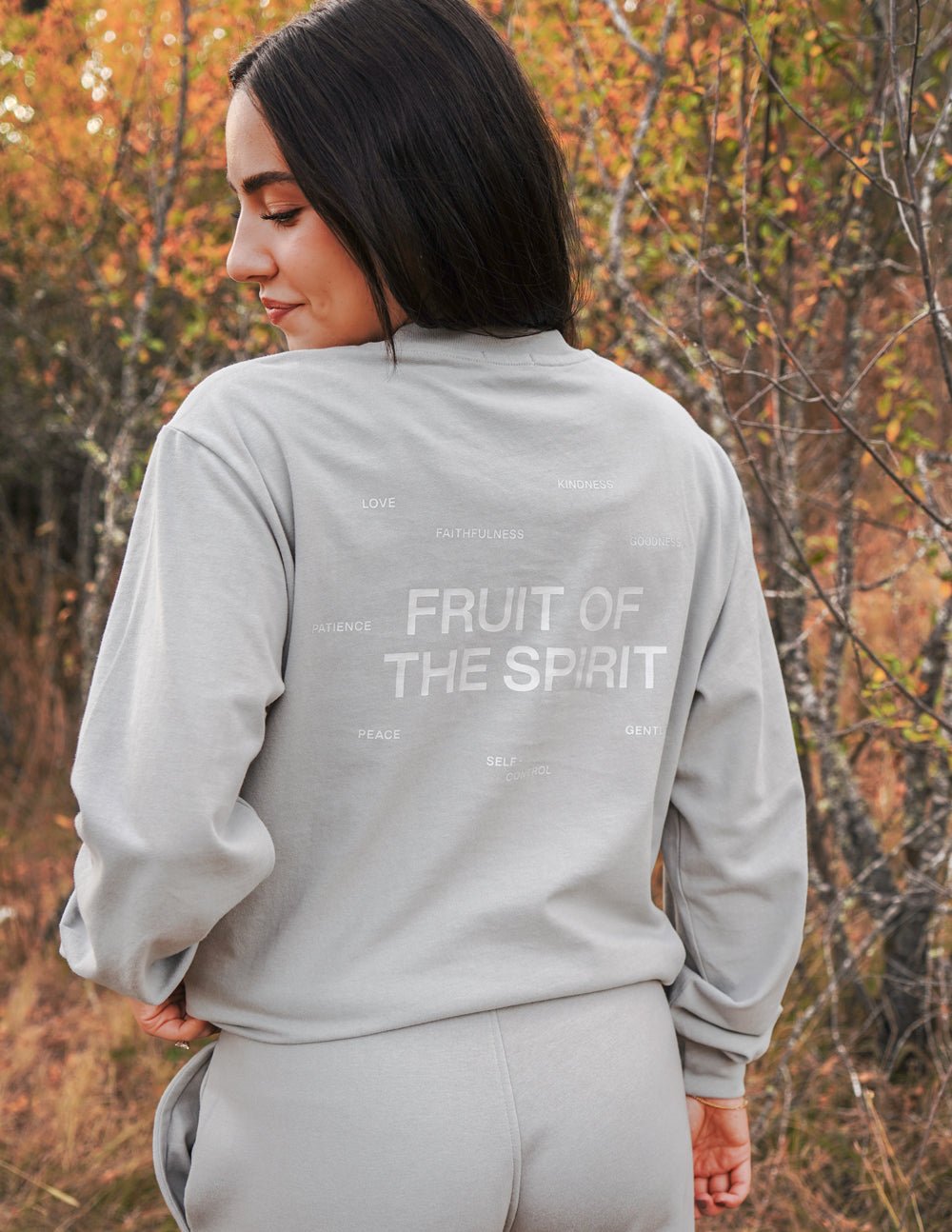 Fruit of the Spirit Grey LS Unisex Tee - Two & Gathered