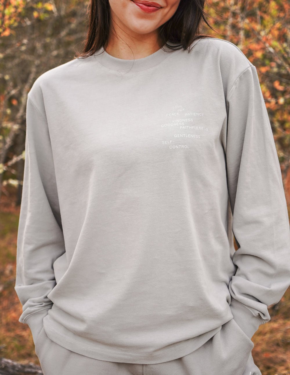 Fruit of the Spirit Grey LS Unisex Tee - Two & Gathered