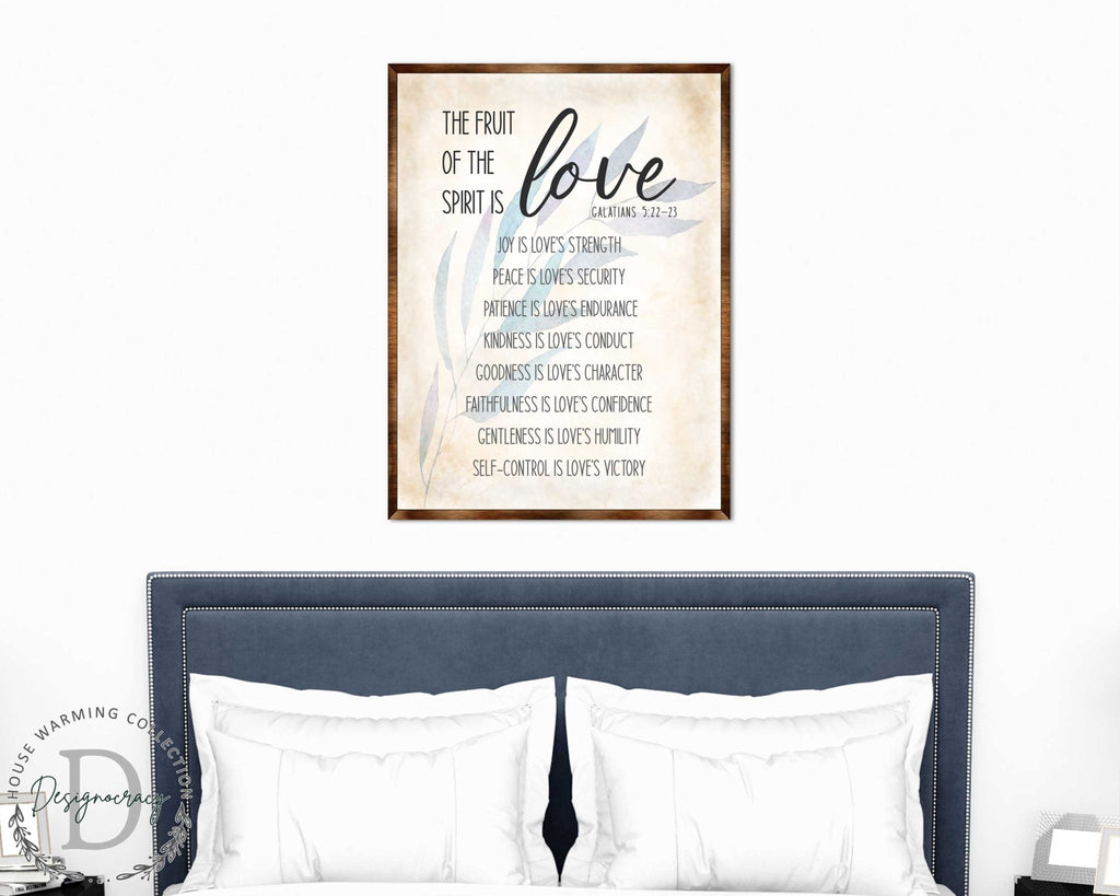 Fruit of the Spirit Sign - Wooden Christian sign - Verse sign - Galatians 5 22 - House warming gift - Bible sign - Scripture sign - 310347 - Two & Gathered