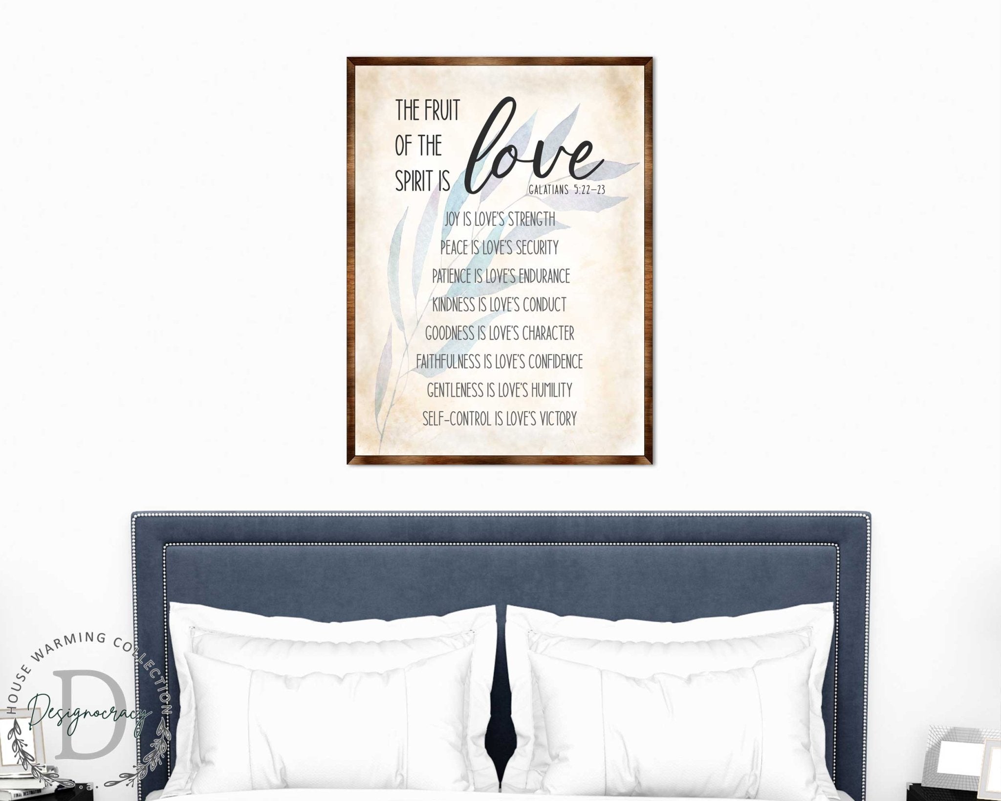Fruit of the Spirit Sign - Wooden Christian sign - Verse sign - Galatians 5 22 - House warming gift - Bible sign - Scripture sign - 310347 - Two & Gathered