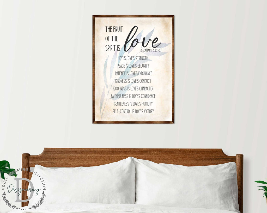 Fruit of the Spirit Sign - Wooden Christian sign - Verse sign - Galatians 5 22 - House warming gift - Bible sign - Scripture sign - 310347 - Two & Gathered