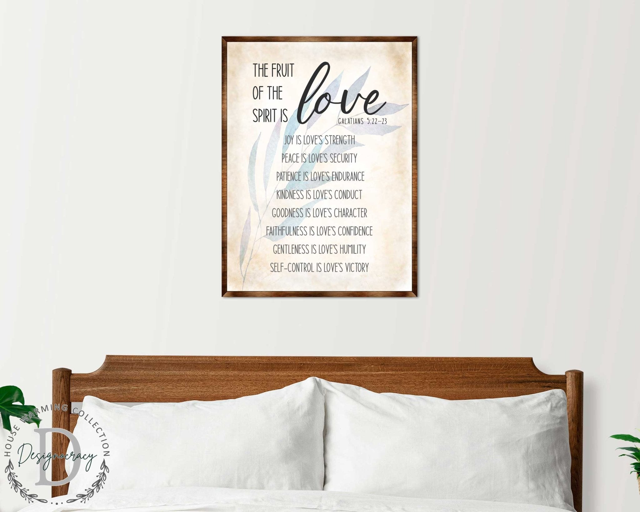 Fruit of the Spirit Sign - Wooden Christian sign - Verse sign - Galatians 5 22 - House warming gift - Bible sign - Scripture sign - 310347 - Two & Gathered