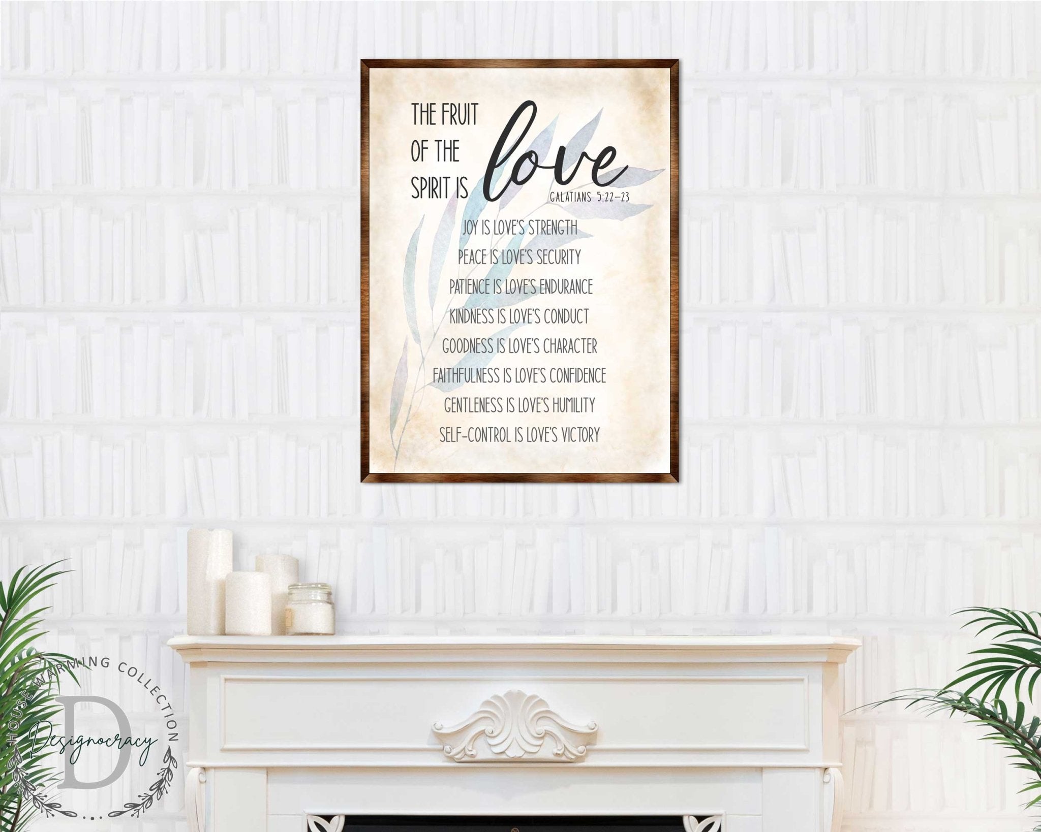 Fruit of the Spirit Sign - Wooden Christian sign - Verse sign - Galatians 5 22 - House warming gift - Bible sign - Scripture sign - 310347 - Two & Gathered