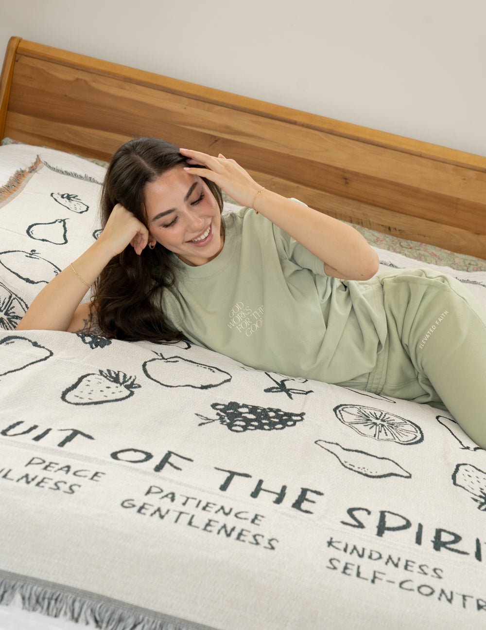 Fruit of the Spirit Throw Blanket - Two & Gathered