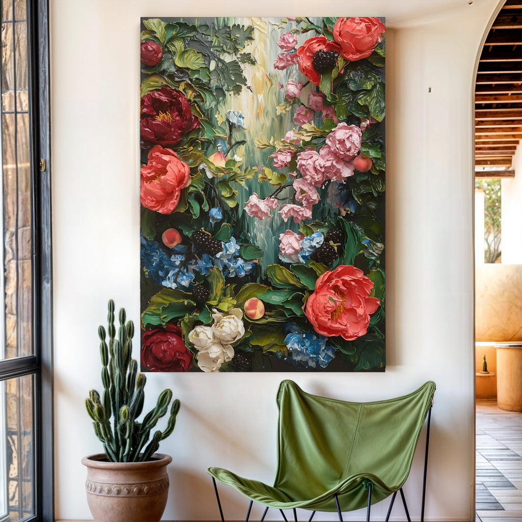 Garden Floral Impasto Wall Art - Two & Gathered