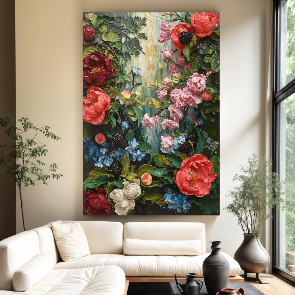 Garden Floral Impasto Wall Art - Two & Gathered