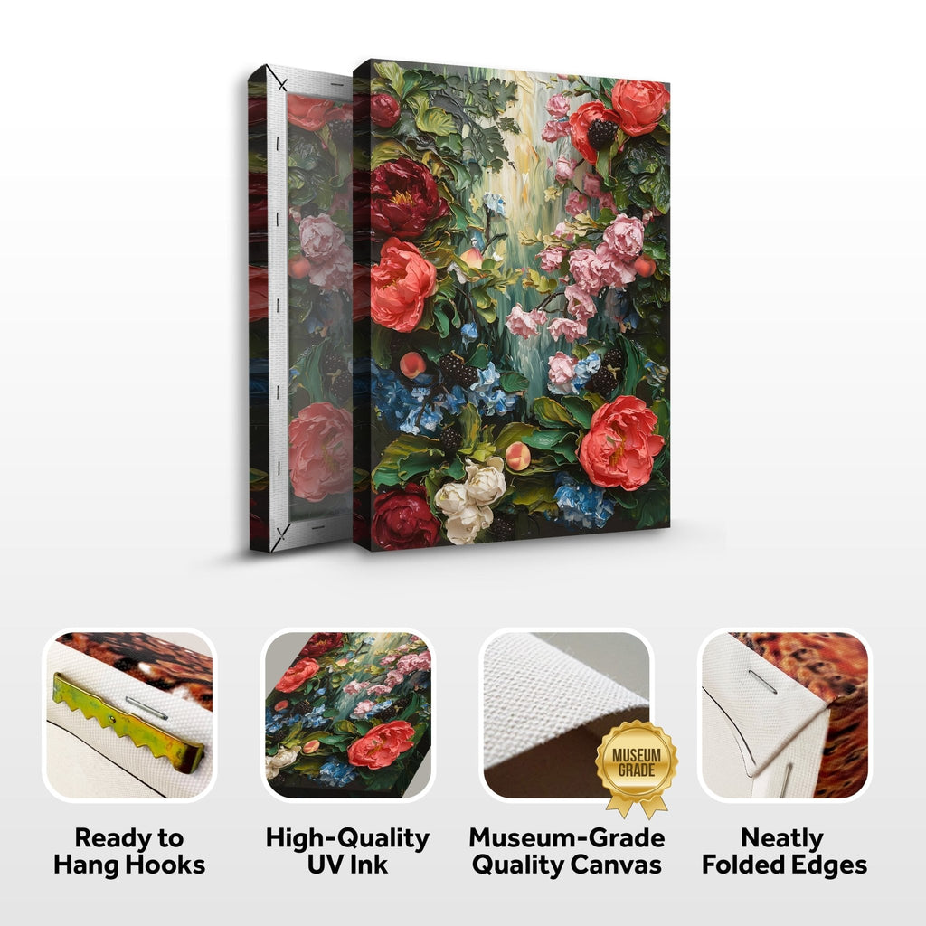 Garden Floral Impasto Wall Art - Two & Gathered