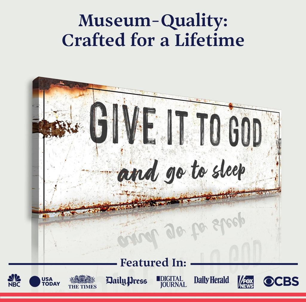 Give It to God and Go to Sleep – Rustic Christian Wall Art for Peaceful Nights - Two & Gathered