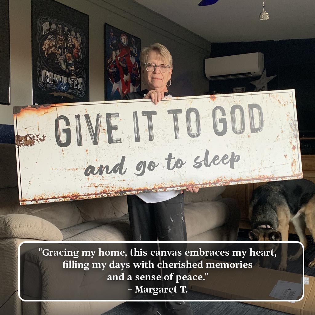 Give It to God and Go to Sleep – Rustic Christian Wall Art for Peaceful Nights - Two & Gathered