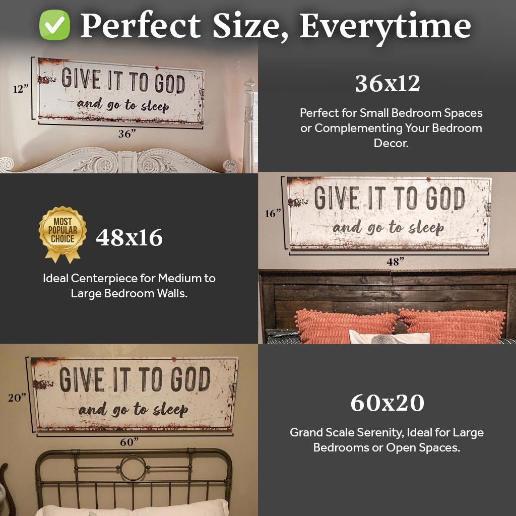 Give It to God and Go to Sleep – Rustic Christian Wall Art for Peaceful Nights - Two & Gathered