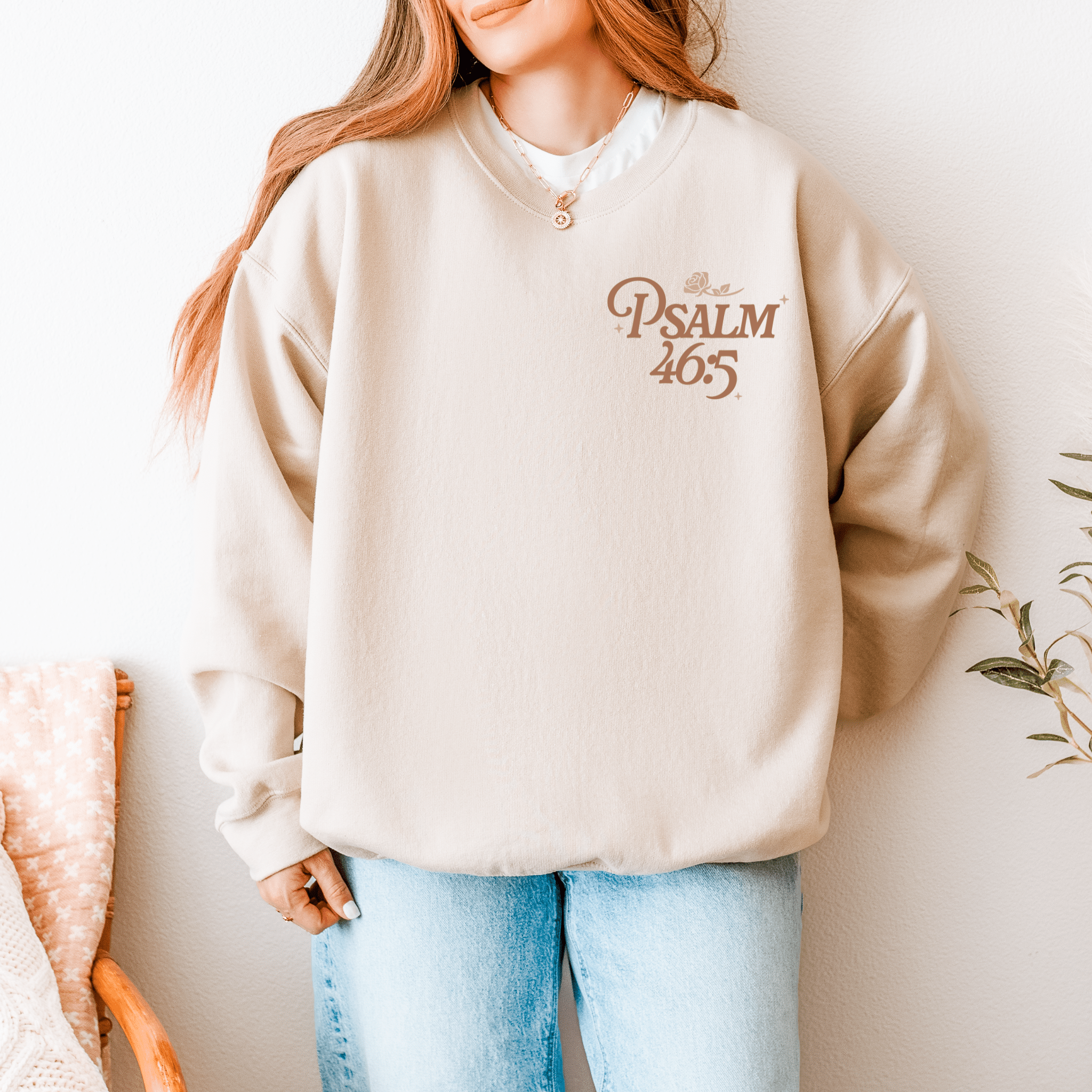 God Is Within Her Crewneck | Psalm 46:5 Sweatshirt | Faith - Based Christian Apparel - Two & Gathered