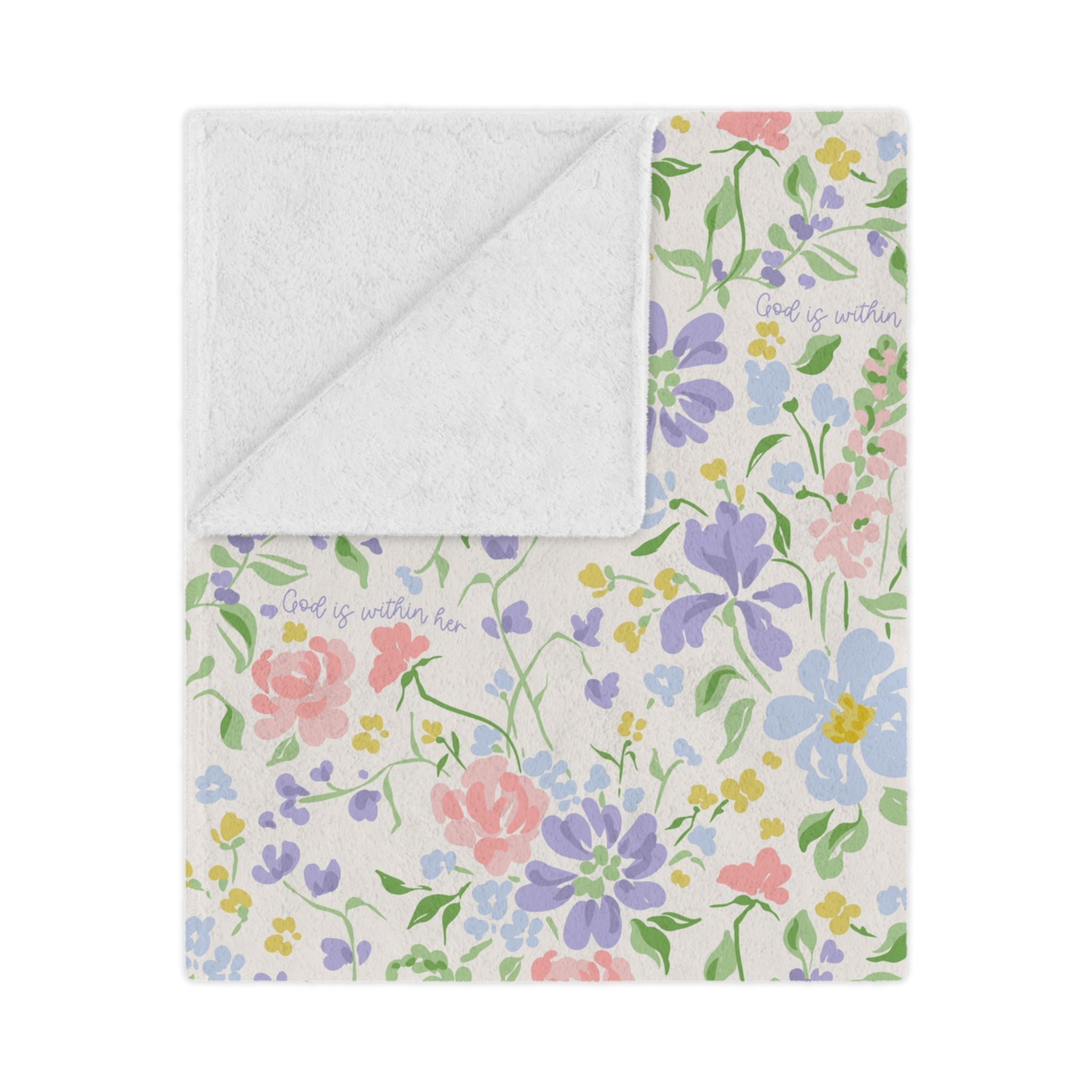God is Within Her Minky Blanket - Two & Gathered
