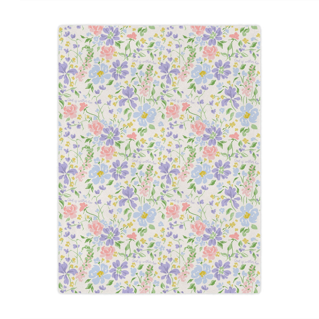 God is Within Her Minky Blanket - Two & Gathered