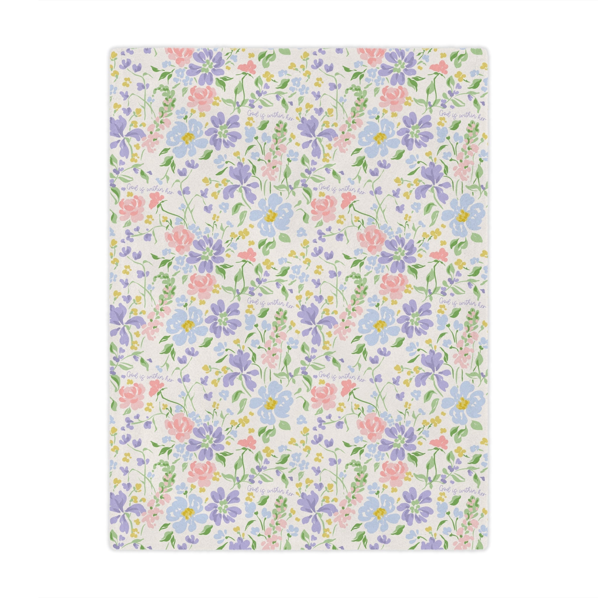 God is Within Her Minky Blanket - Two & Gathered
