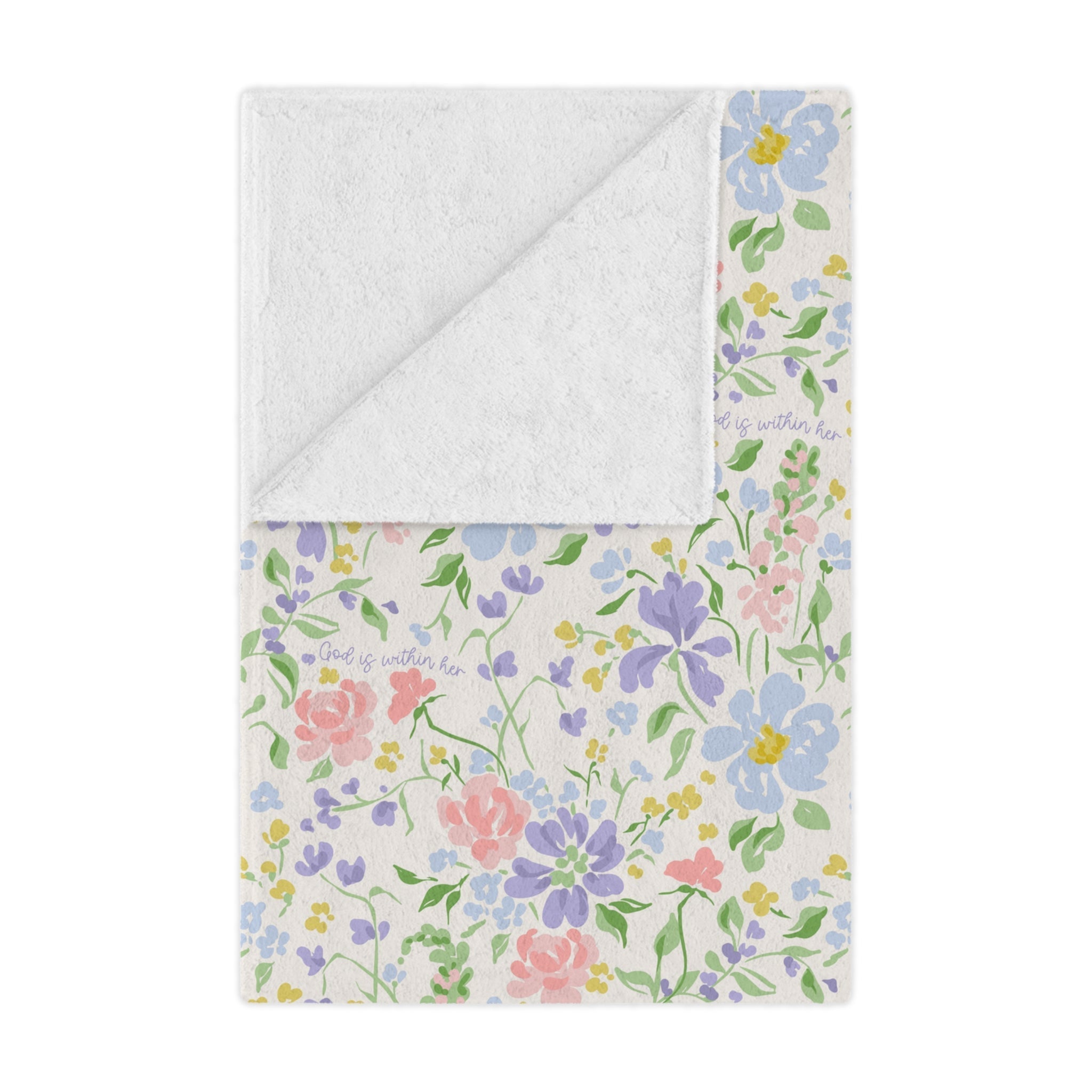 God is Within Her Minky Blanket - Two & Gathered