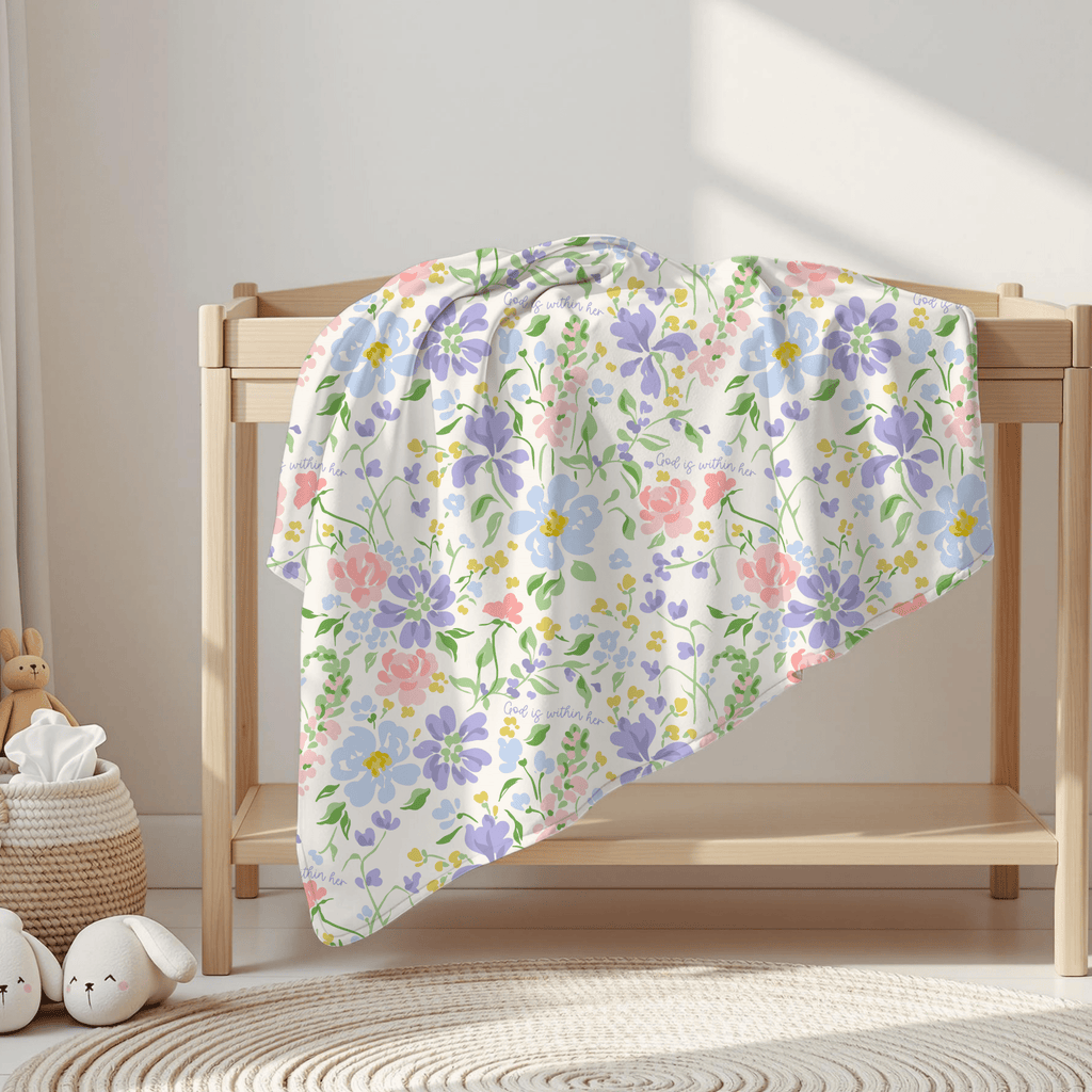 God is Within Her Minky Blanket - Two & Gathered
