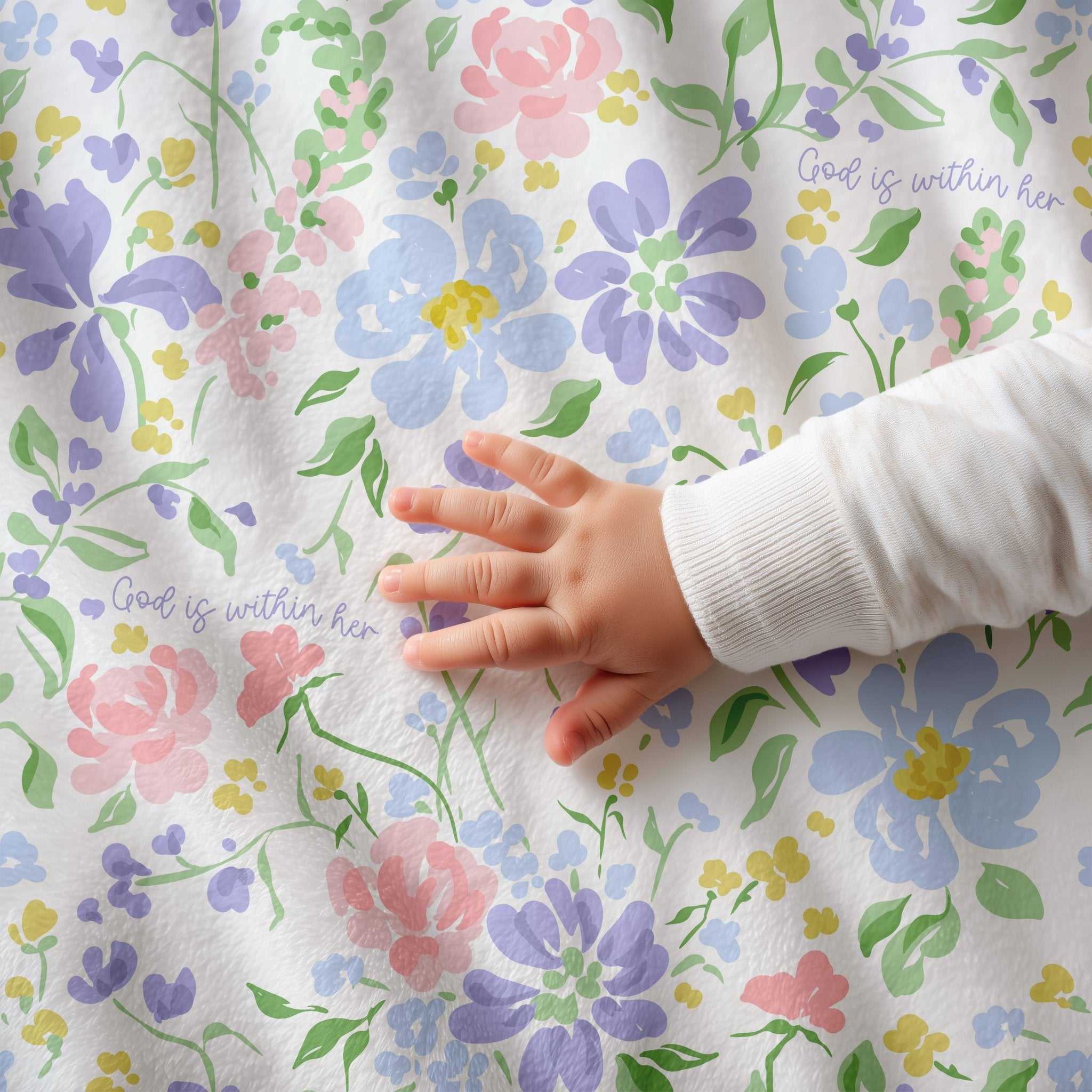 God is Within Her Minky Blanket - Two & Gathered