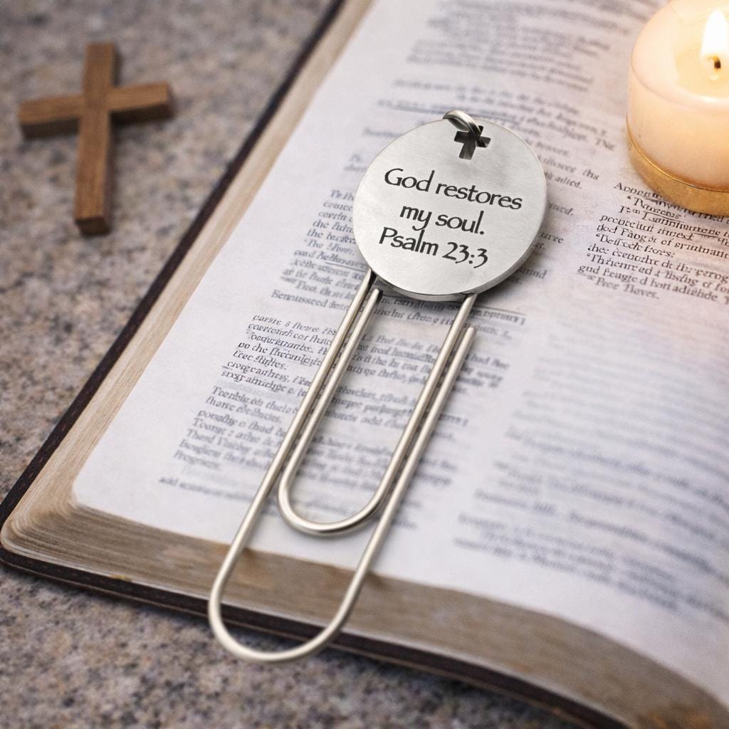 God Restores My Soul Psalm 23 3 Bookmark - Two & Gathered