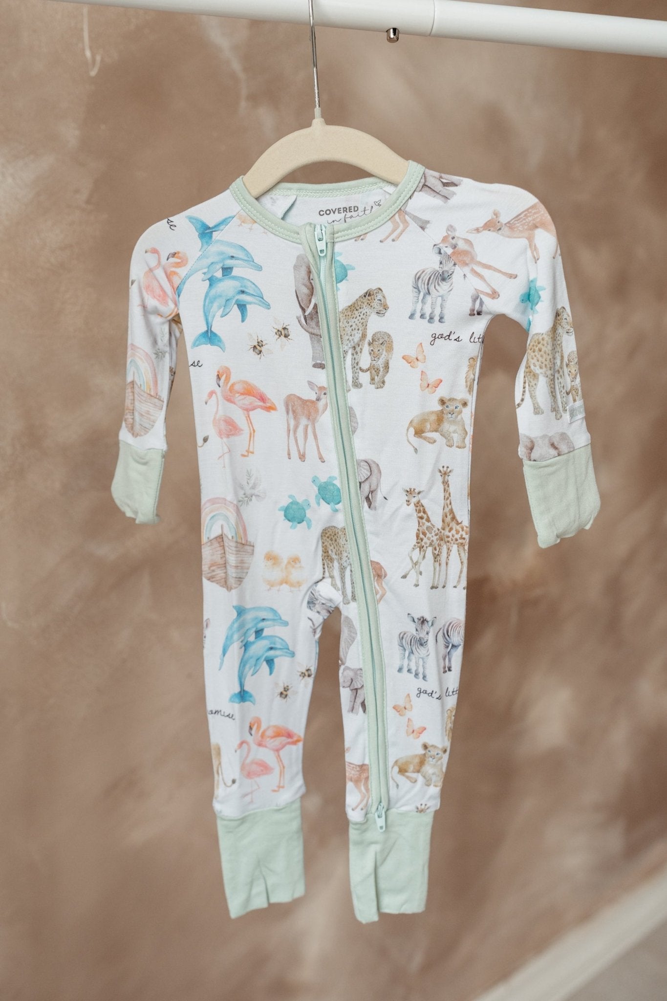 God's Little Promise Bamboo Footed Onesie Pajama - Two & Gathered