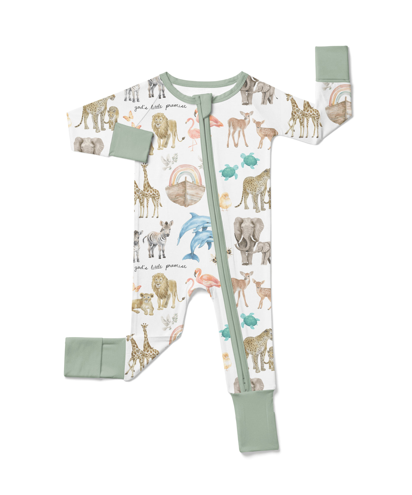 God's Little Promise Bamboo Footed Onesie Pajama - Two & Gathered