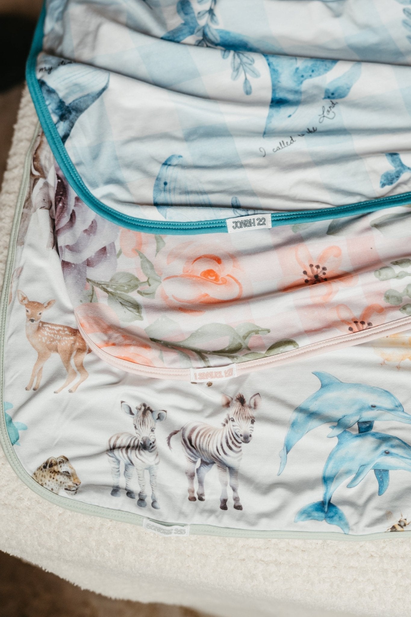 God's Little Promise Bamboo Swaddle Blanket - Two & Gathered