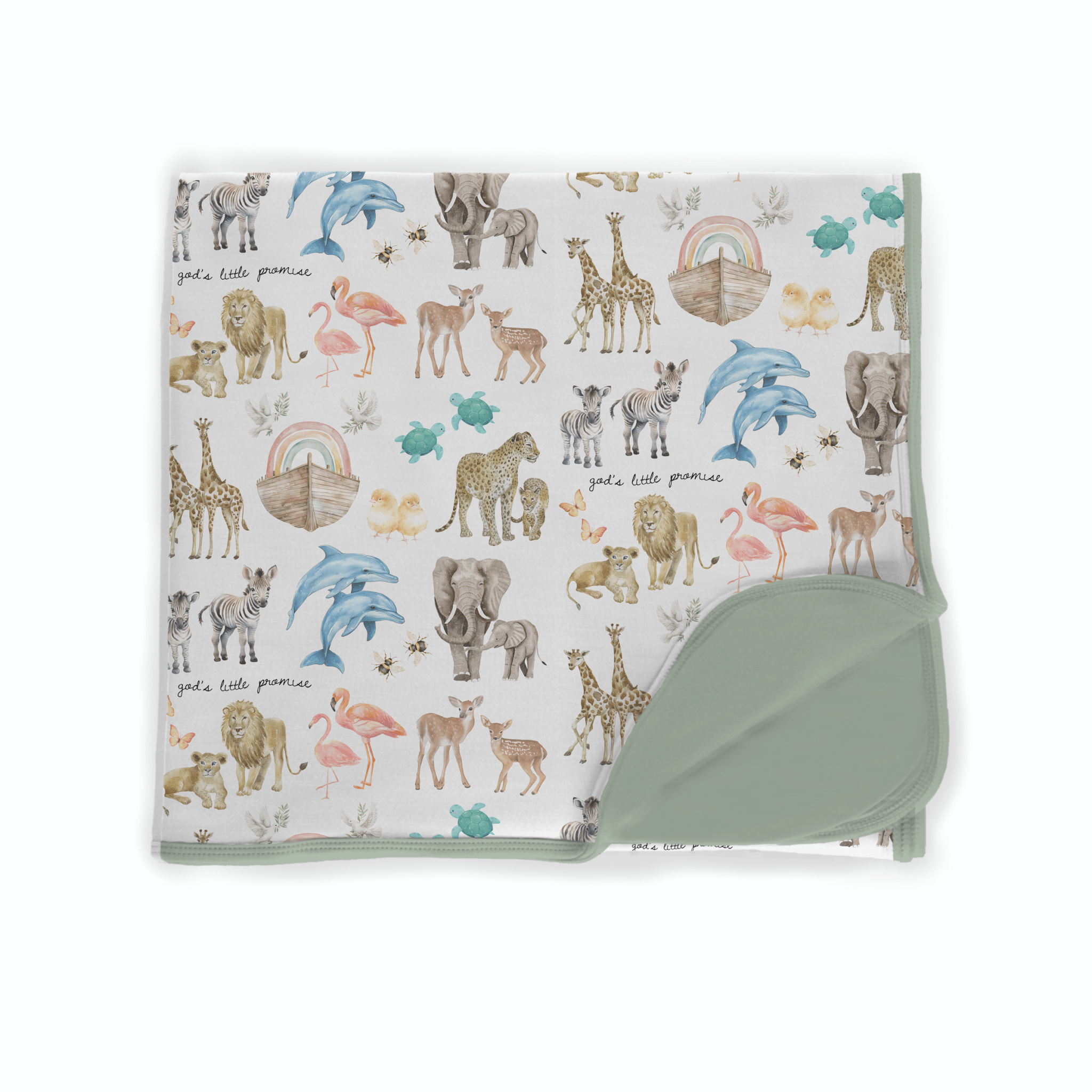 God's Little Promise Bamboo Swaddle Blanket - Two & Gathered