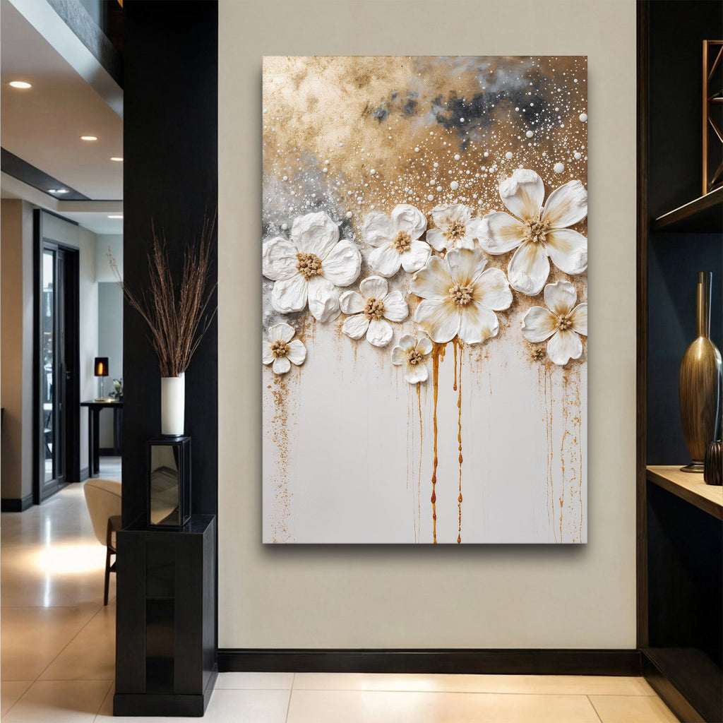 Gold Floral Wall Art - Two & Gathered