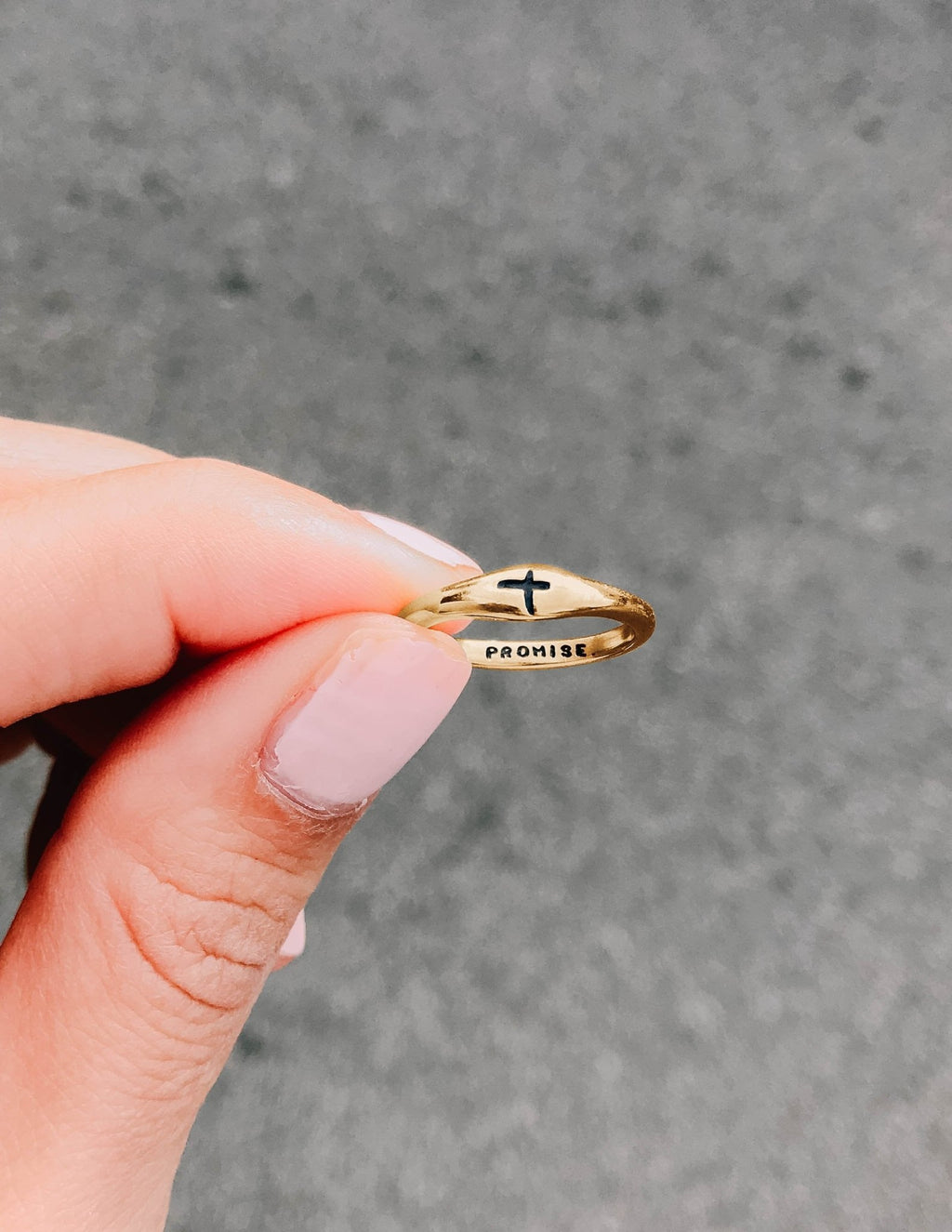 Gold Promise Ring - Two & Gathered
