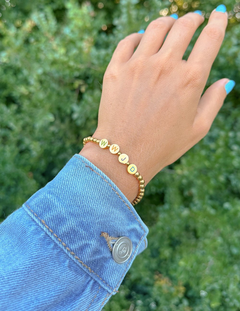 Gold WWJD Letter Bracelet - Two & Gathered
