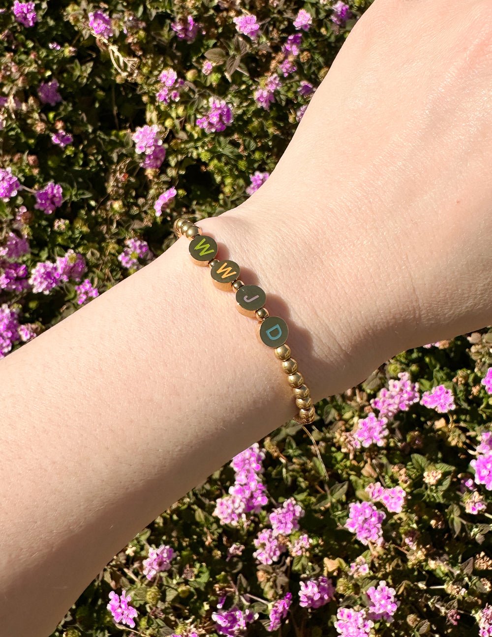 Gold WWJD Letter Bracelet - Two & Gathered