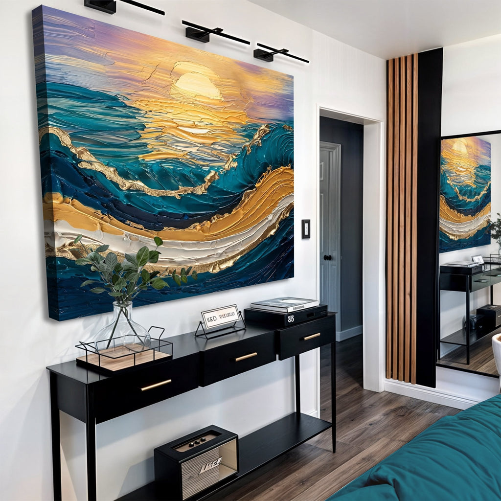 Golden Hour Impasto Wall Art - Two & Gathered